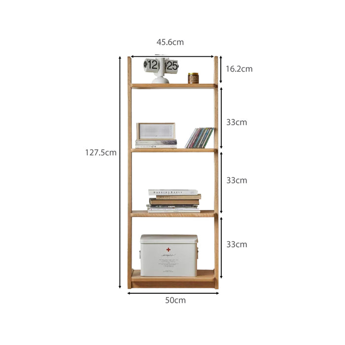Mabel 50cm FAS-Graded Solid American Oak Wood Multi-layered Design Storage/Shelf For Home