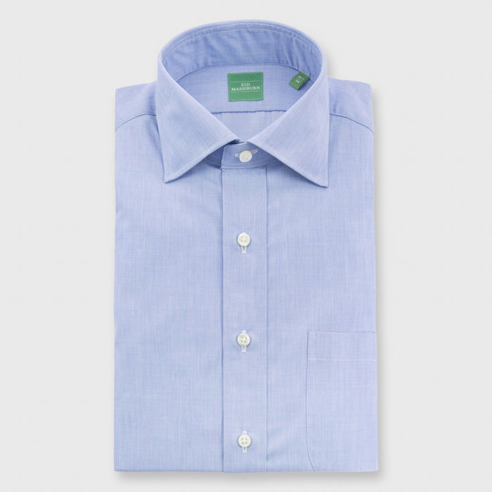 Made-to-Measure Shirt in Blue End-On-End