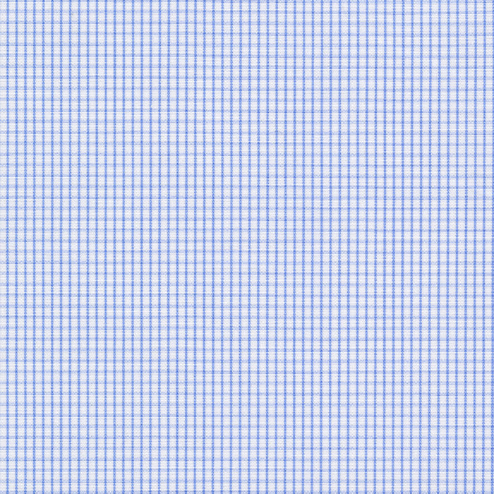 Made-to-Measure Shirt in Blue Graph Check Poplin