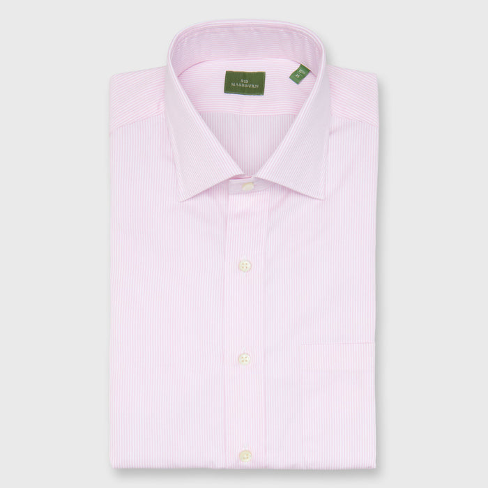 Made-to-Measure Shirt in Pink Small Bengal Stripe Poplin
