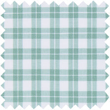 Made-to-Measure Shirt in White/Sage Check Poplin