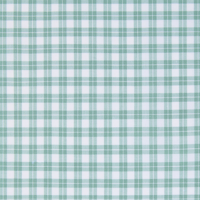 Made-to-Measure Shirt in White/Sage Check Poplin