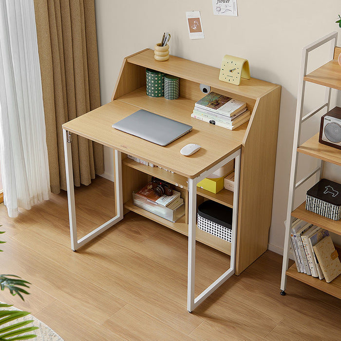 Magnus 83cm Iron Leg Folding Study Desk/Computer Table With Storage