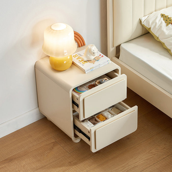 Mandy Cream White Color Side Table/Bedside Table with Drawer For Bedroom