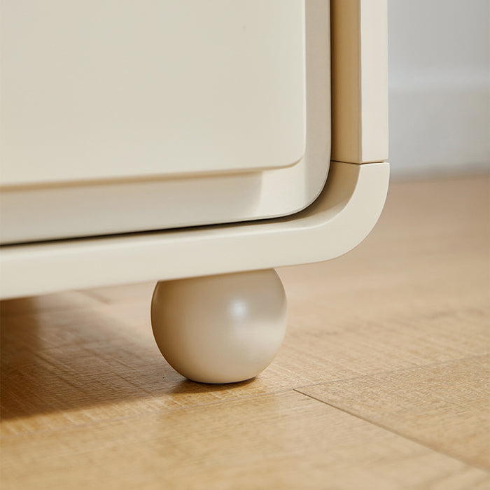 Mandy Cream White Color Side Table/Bedside Table with Drawer For Bedroom