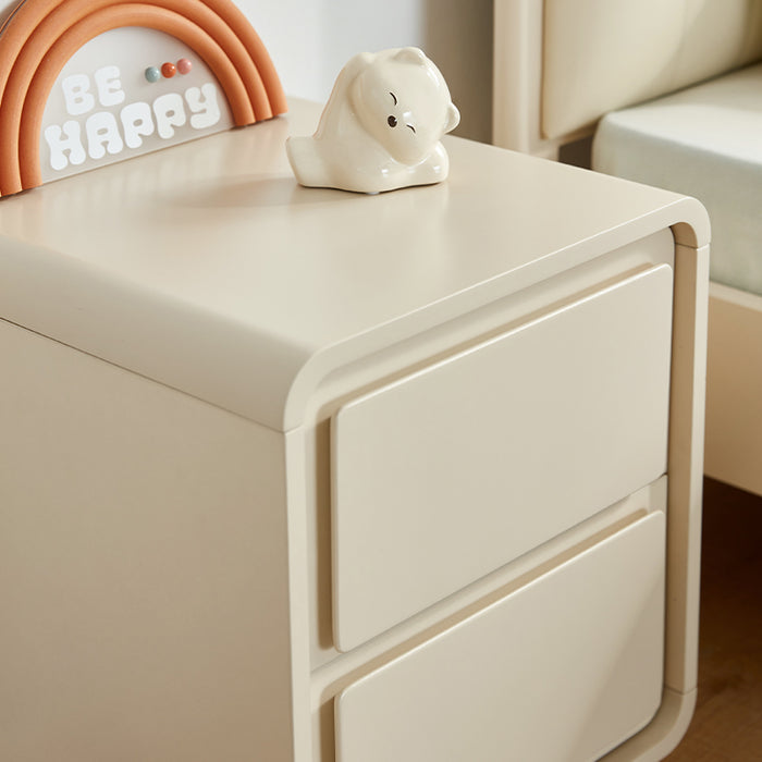 Mandy Cream White Color Side Table/Bedside Table with Drawer For Bedroom