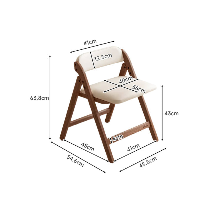 Maris FAS-Graded Solid American Oak Wood Foldable Dining Chair with Upholstered Seat Cushion Multiple Color