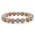 Aqua Terra Jasper|caviar bracelet,gemstone bracelet,lagos bracelet,beaded bracelet