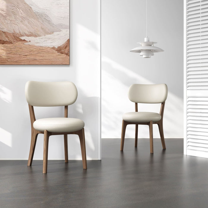 Mezzo Dining Chair Upholstered Ash Wood Solid Timber Leg