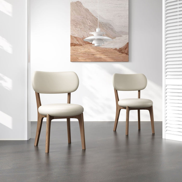 Mezzo Dining Chair Upholstered Ash Wood Solid Timber Leg