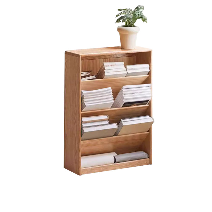 Millicent 55cm FAS-Graded Solid American Oak Wood Classic Design Bookcase Display Shelf & Storage Natural Wood