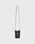 Minnie Cell Phone Bag in Black Leather