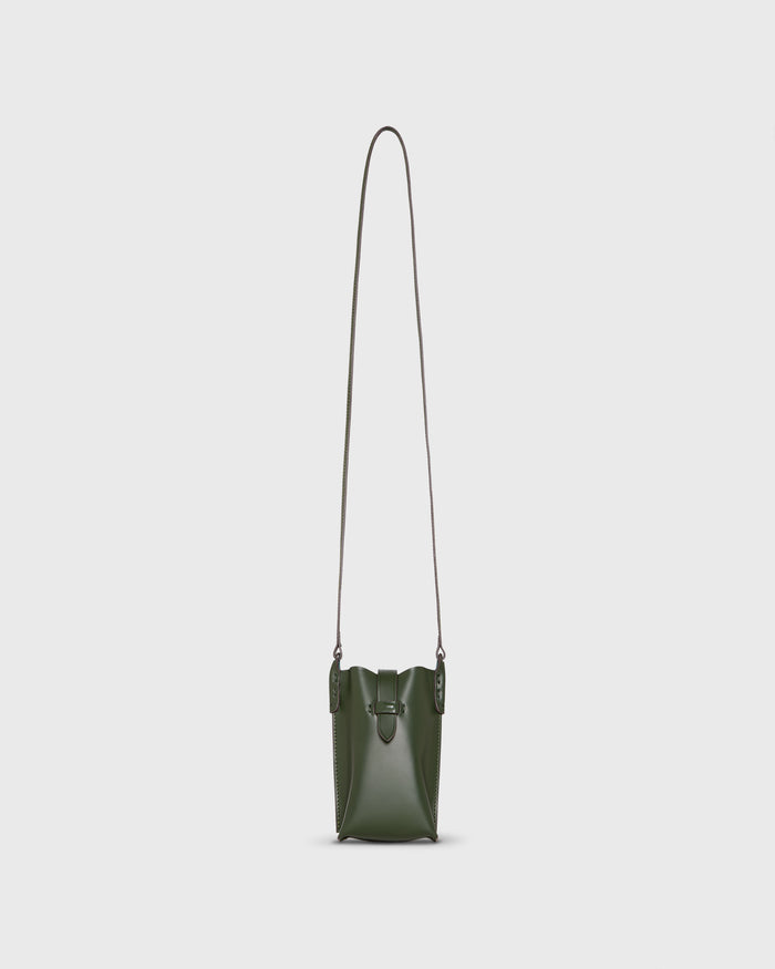 Minnie Cell Phone Bag in Pine Leather