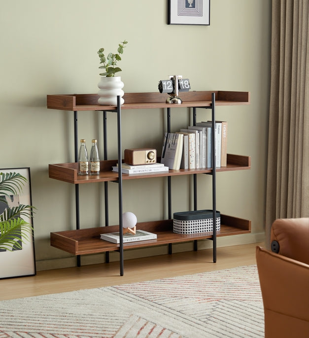 Multi-Tiered Stylish Open Storage Bookshelf/Open Display Shelves/Steel Legs
