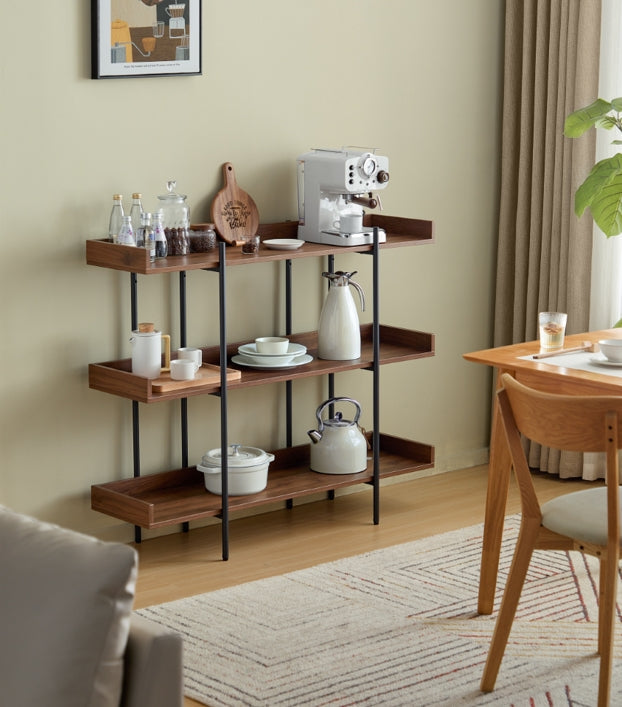 Multi-Tiered Stylish Open Storage Bookshelf/Open Display Shelves/Steel Legs