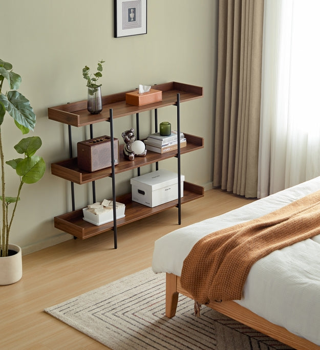 Multi-Tiered Stylish Open Storage Bookshelf/Open Display Shelves/Steel Legs