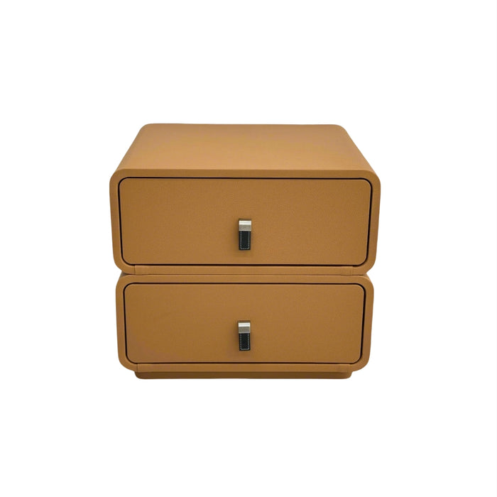 Nita Premium PU Leather Bedside Table with Drawers/Night Stand with Storage