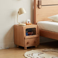 Norman 0.4m FAS-Graded Solid Beech Wood Children Side Table with Drawer/Light