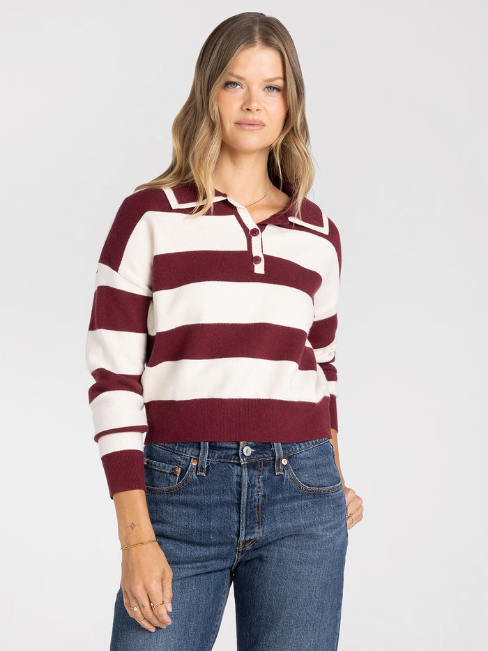 RED ECRU STRIPE / XS