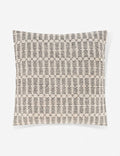 #insert::down #insert::polyester | Nysa gray and white pillow with a woven geometric pattern