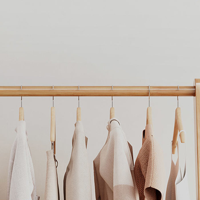 Oak Solidwood Clothing Racks Hanger/Stylish Entryway Coat Rack with Shelf