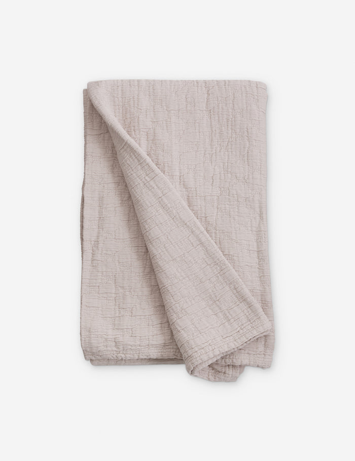 #color::blush #size::king #size::queen #size::twin | Ojaj light pink cotton matelassé coverlet by pom pom at home