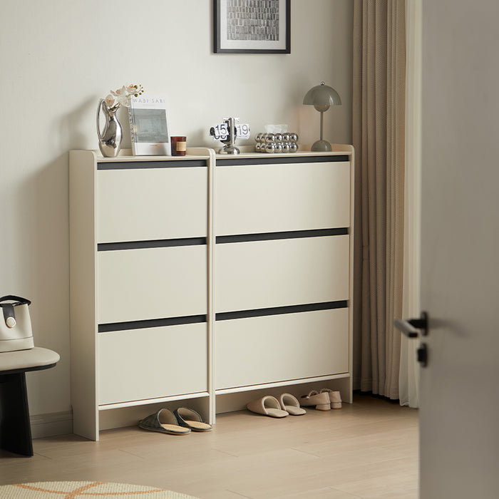 Oleander 60cm/80cm Ultra-Thin Flip-Down Shoe Cabinet/Space-Saving Entryway Storage Cabinet