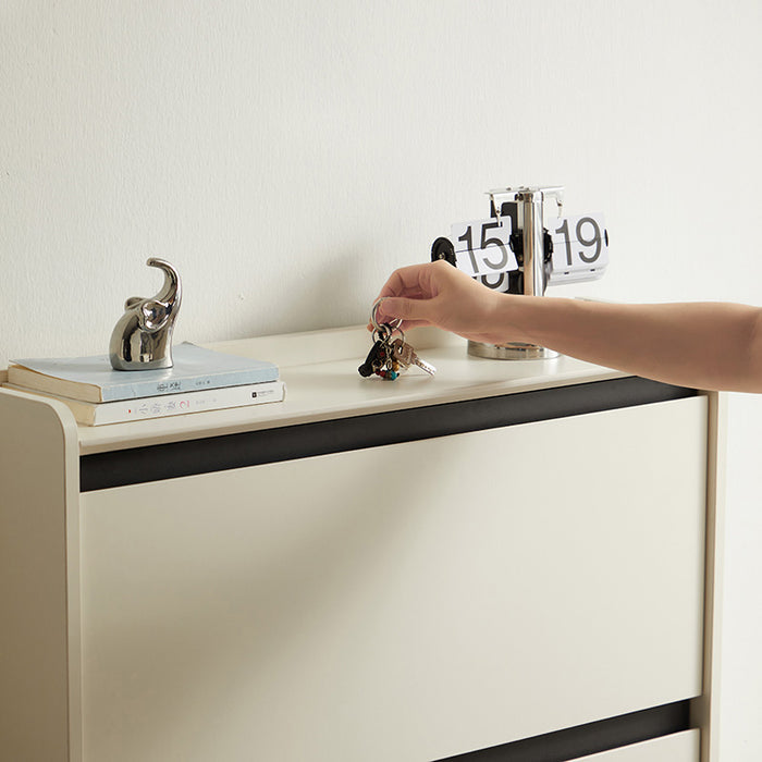 Oleander 60cm/80cm Ultra-Thin Flip-Down Shoe Cabinet/Space-Saving Entryway Storage Cabinet