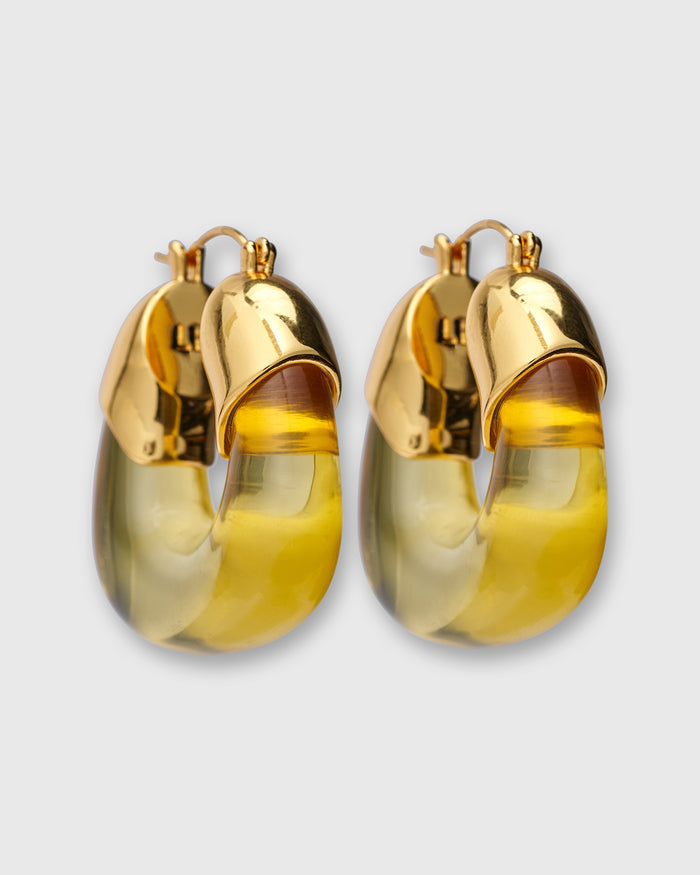 Organic Hoop Earrings in Apple