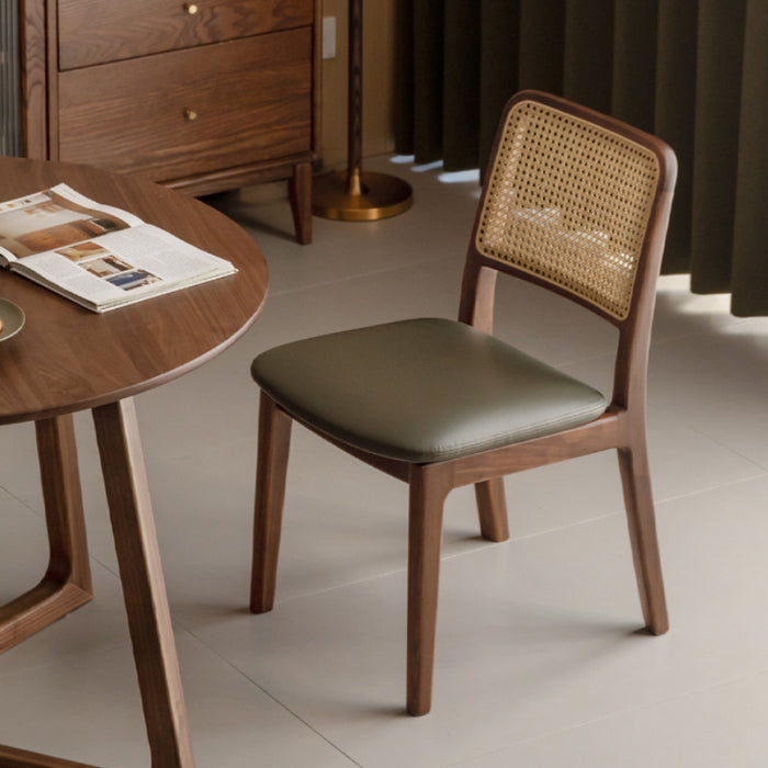 Orson Armless FAS-Graded Solid American Oak Wood Chair/Dining Chair with Upholstered Seat Cushion