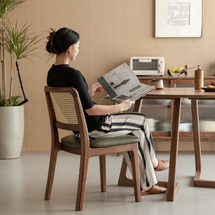 Orson Armless FAS-Graded Solid American Oak Wood Chair/Dining Chair with Upholstered Seat Cushion