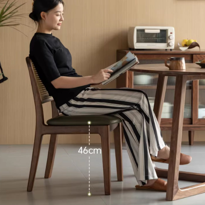 Orson Armless FAS-Graded Solid American Oak Wood Chair/Dining Chair with Upholstered Seat Cushion