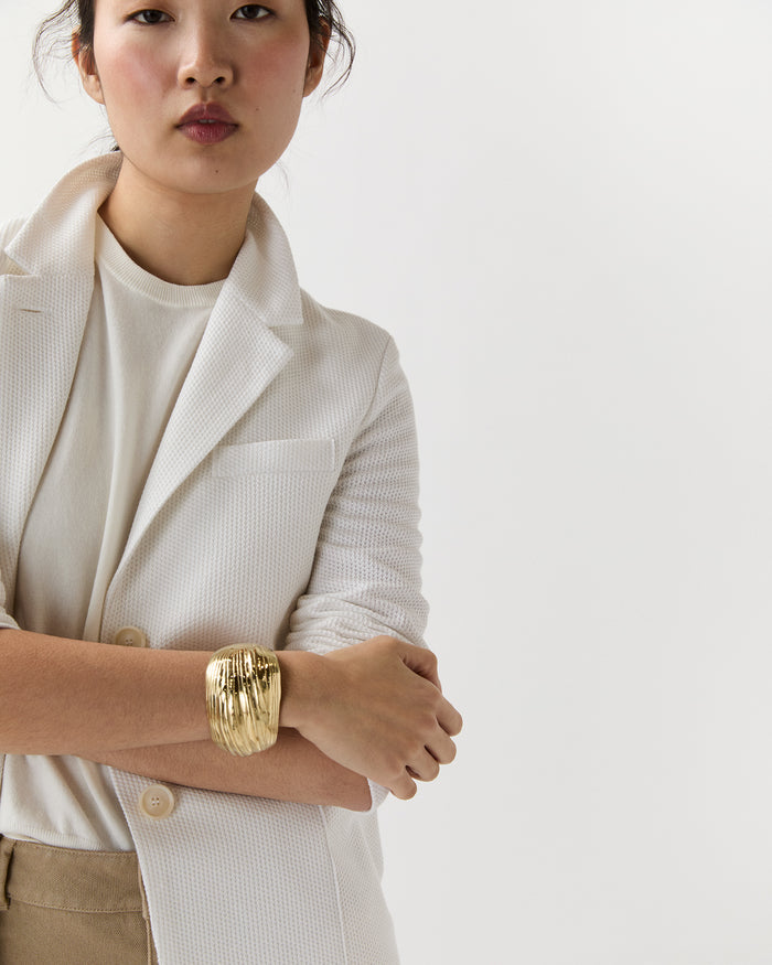 Palm Frond Cuff in Tumbaga