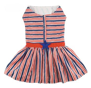 Patriotic Dog Dress with Matching Leash