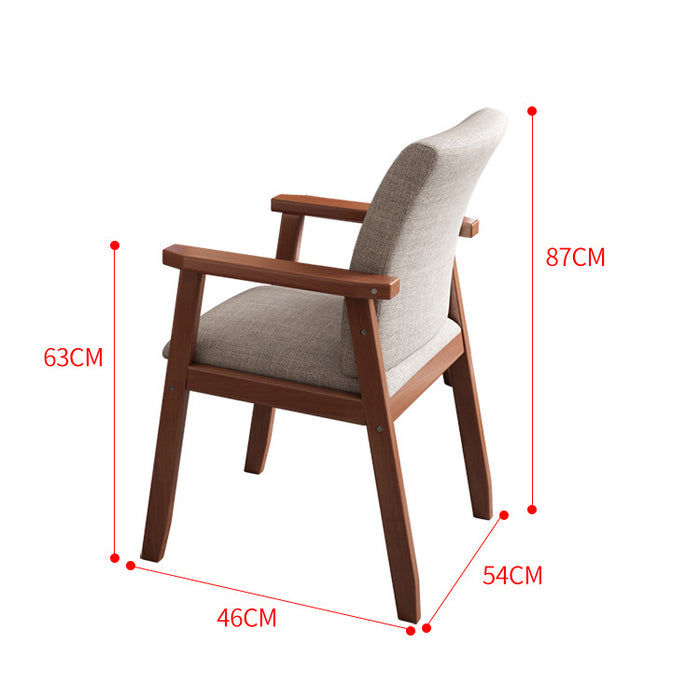 Pier Solid Timber Dining Chair /Rubberwood/Cotton and Linen/White