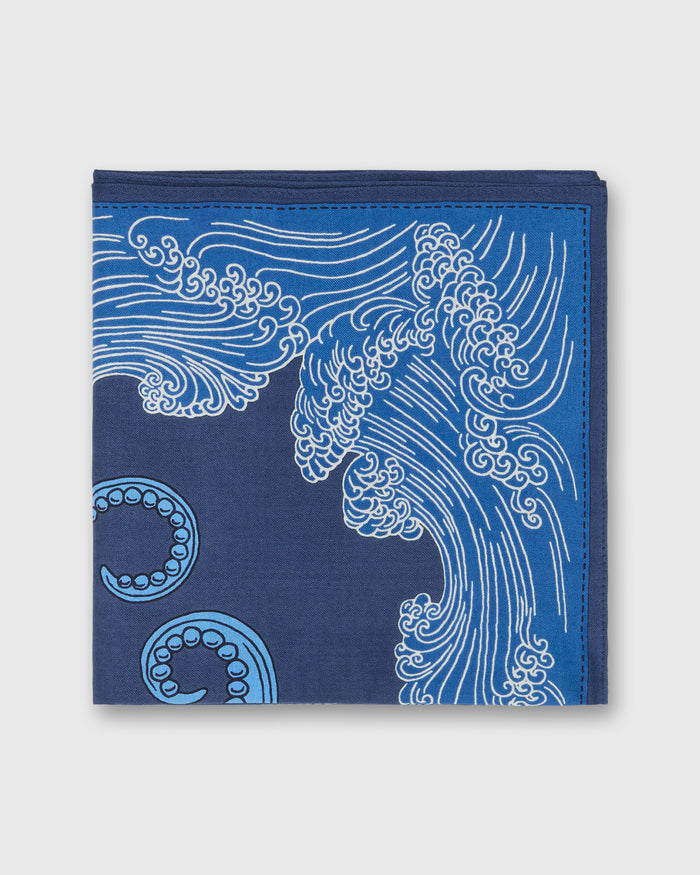 Poseidon Small Square Scarf in Azure