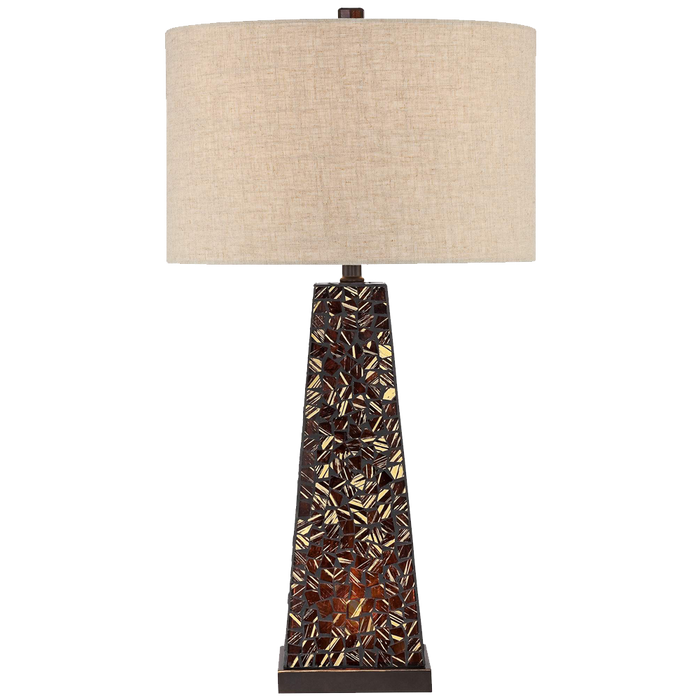Possini Euro Design Lorin Mosaic Tile Nightlight Table Lamp