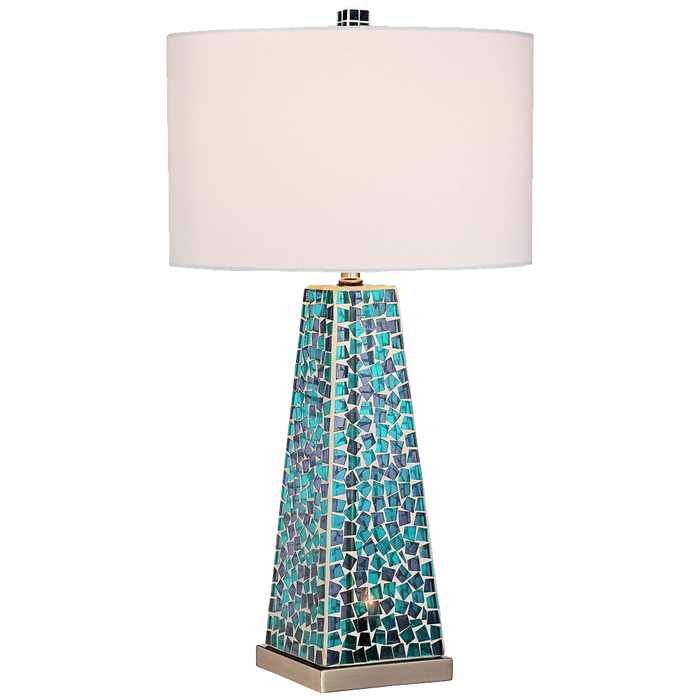 Possini Euro Design Lorin Mosaic Tile Nightlight Table Lamp