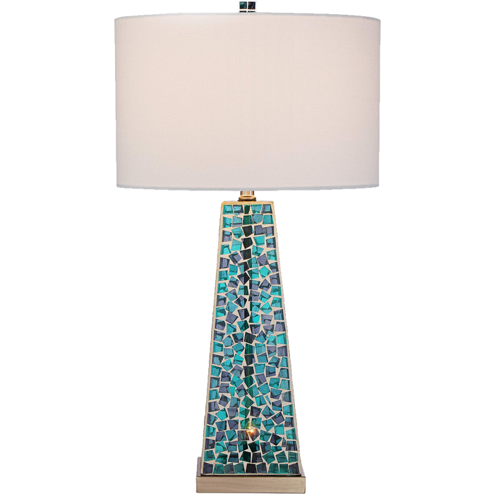 Possini Euro Design Lorin Mosaic Tile Nightlight Table Lamp