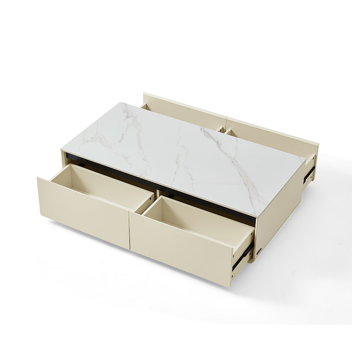 Preston 1.2m Classic Design Ceramic Coffee Table With Drawer