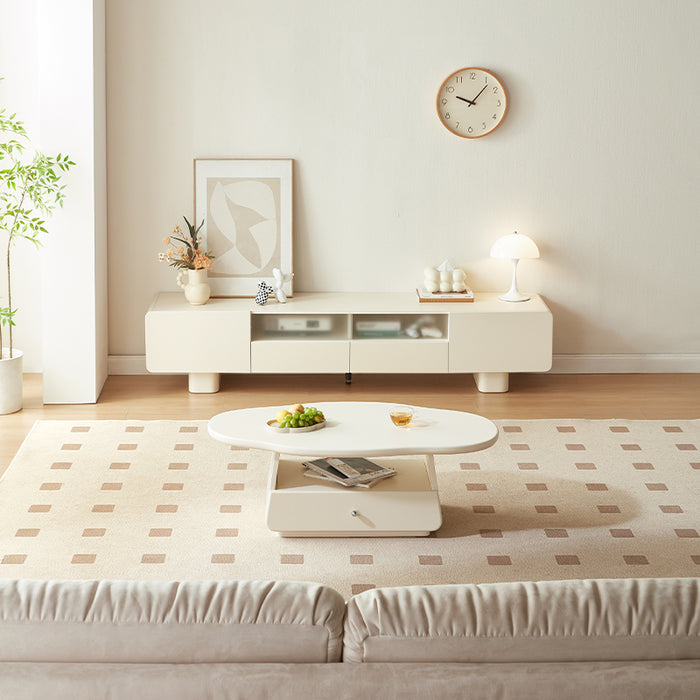 Preston Classic Design Cloud-Shaped Coffee Table White