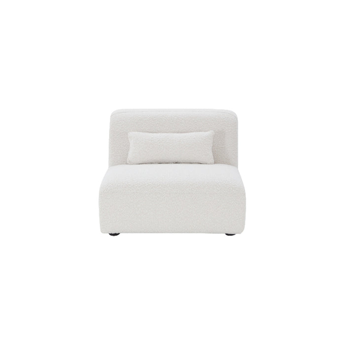 Pretty Modular Pure White Bouclé Upholstery Sofa/Single Sofa/Two Seater/Three Seater