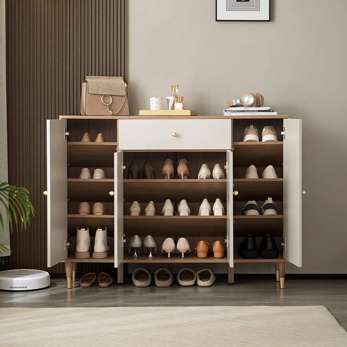 Prudence 120cm 4-door Entryway Shoe Cabinet with Drawers/Shoe Case For Home
