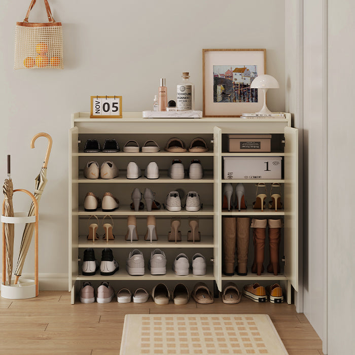 Reba 80cm/100cm/120cm/140cm Entryway Shoe Cabinet/Shoe Case For Home Cream White Color