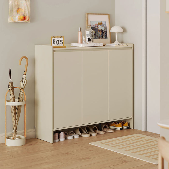 Reba 80cm/100cm/120cm/140cm Entryway Shoe Cabinet/Shoe Case For Home Cream White Color