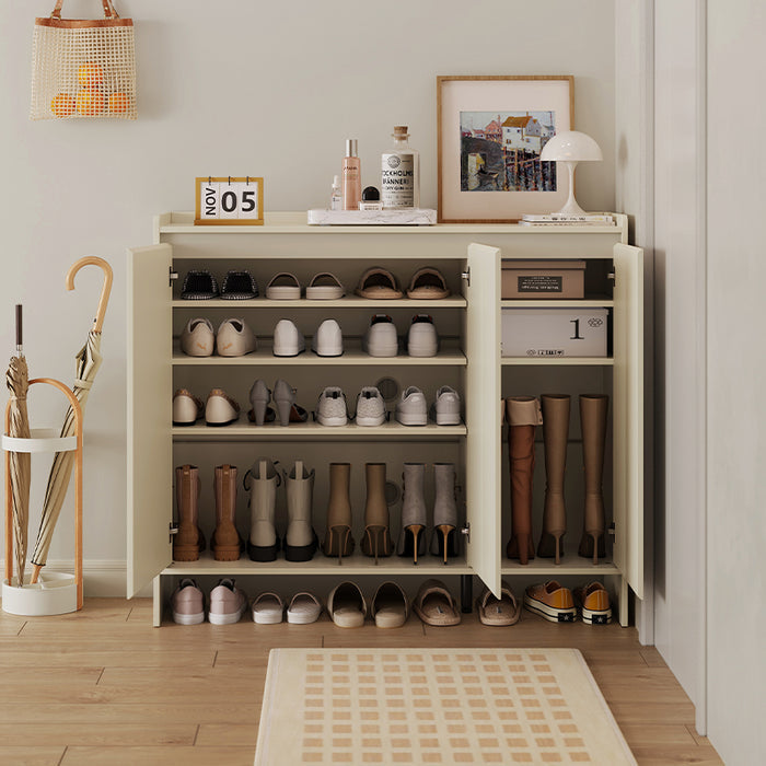 Reba 80cm/100cm/120cm/140cm Entryway Shoe Cabinet/Shoe Case For Home Cream White Color