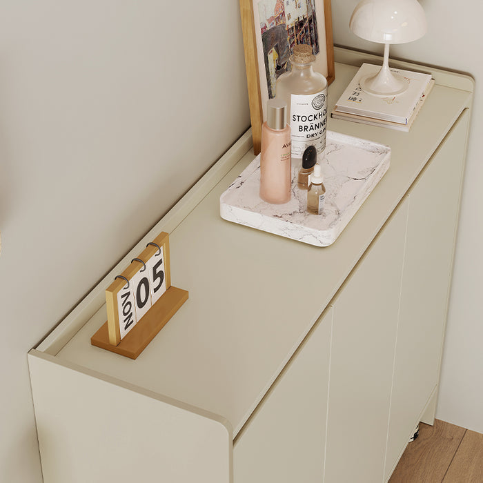 Reba 80cm/100cm/120cm/140cm Entryway Shoe Cabinet/Shoe Case For Home Cream White Color