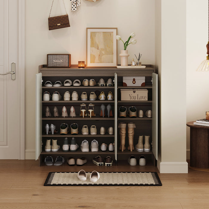 Rebel 80cm/100cm/120cm/140cm Entryway Shoe Cabinet/Shoe Case For Home Coffee & Grey Color