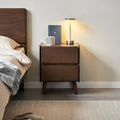 Remington 42cm Catalpa Wood Side Table/Bedside Table For Bedroom Walnut Color