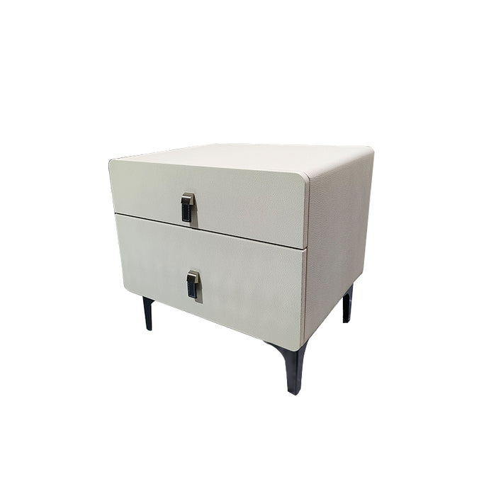 Rhett 48cm Side Table/Bedside Table/Nightstand For Bedroom Beige White Color
